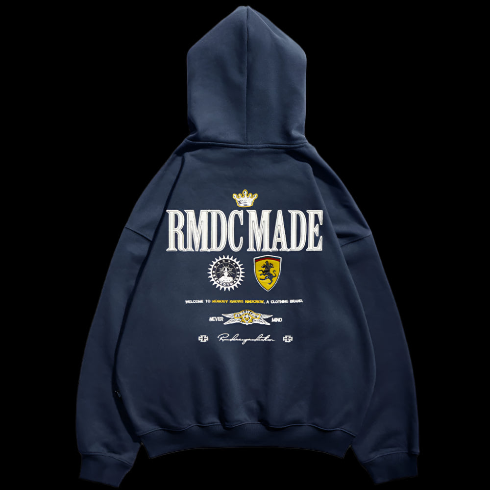 Remedy National Trend Autumn and Winter New Embroidered Loose Hoodie Jacket American Street Fashion Brand Heavy Hooded Sweater Men image 16