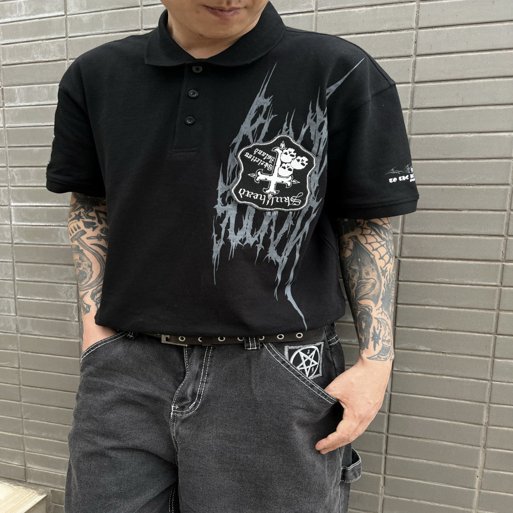 PT269 Totem skull Polo T shirt image 3