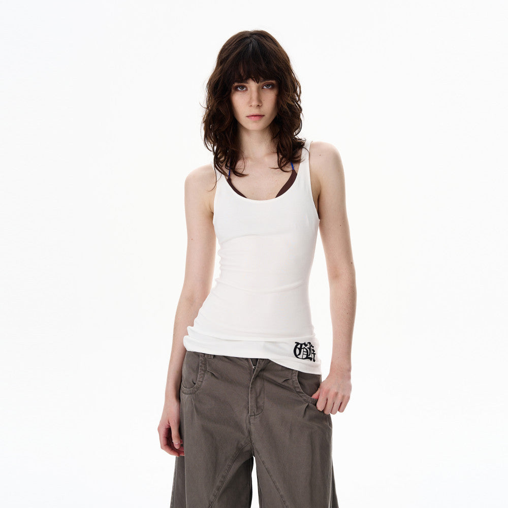 Weilang s shop Summer American retro vest women s summer outdoor wear high end slim fit sleeveless tops T shirt trend image 5