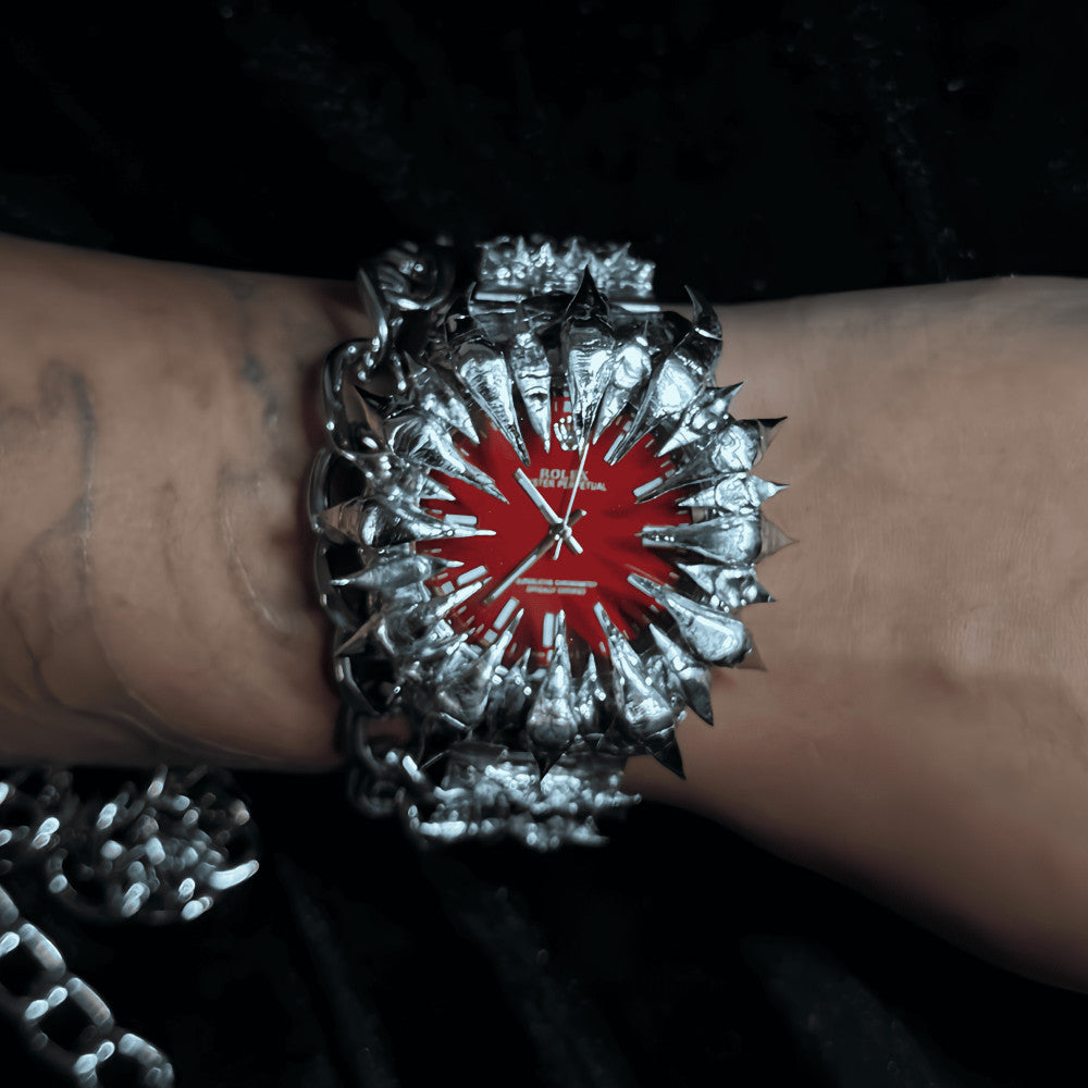 Handmade Original European and American Alien Vampire Dragon Scale Spiny Tin Soldering Watch for Men and Women Designed for a Small Market Quartz Watch image 2