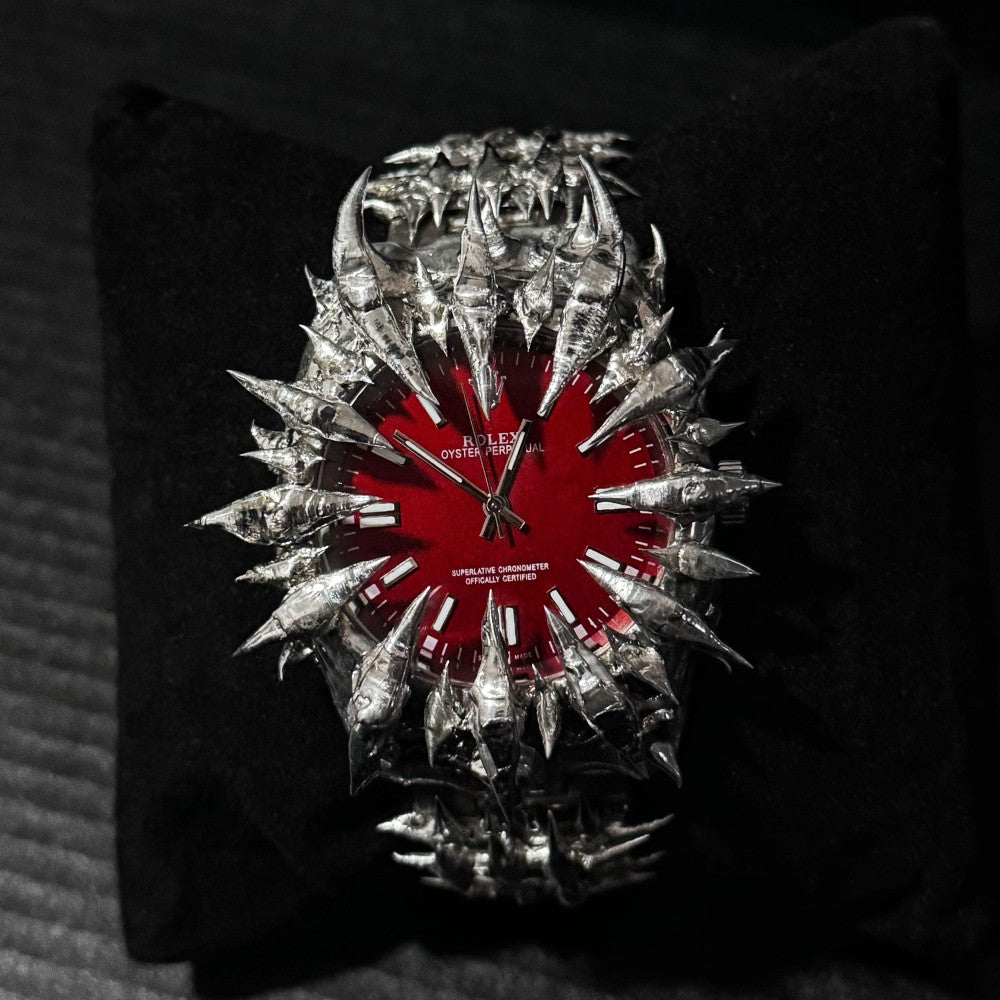 Handmade Original European and American Alien Vampire Dragon Scale Spiny Tin Soldering Watch for Men and Women Designed for a Small Market Quartz Watch image 5