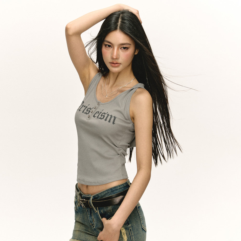 Ariseism American vintage camisole vest for women s summer new hot girl top image 3