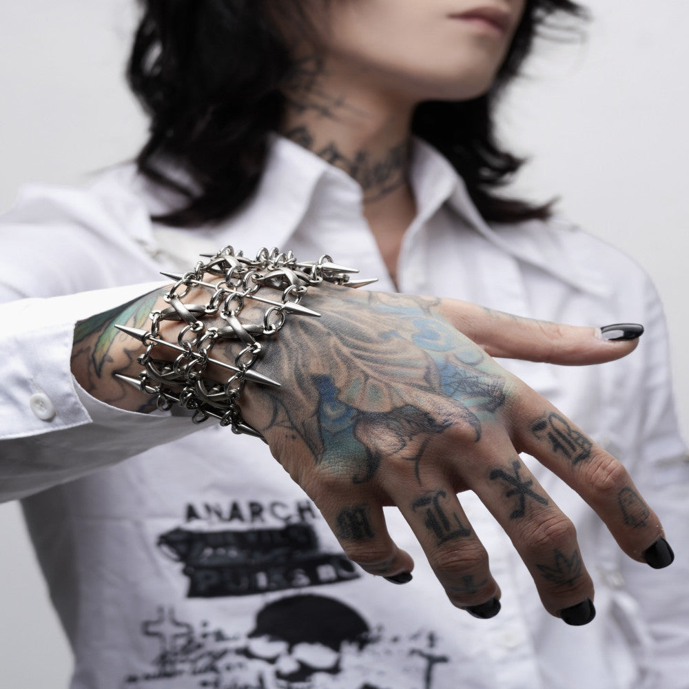 LOVEISWAR Castle Guard Bracelet Original Punk Heavy Industry Niche Rivet Gothic Style Handmade Bracelet image 0