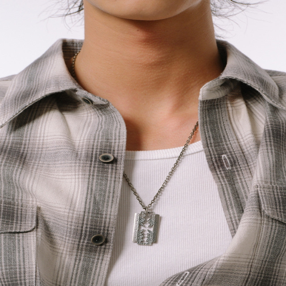 JANENG Chase Shore 925 Silver Knight Cross Blade Pendant Necklace Retro Vintage Old Men s Motorcycle Style image 3
