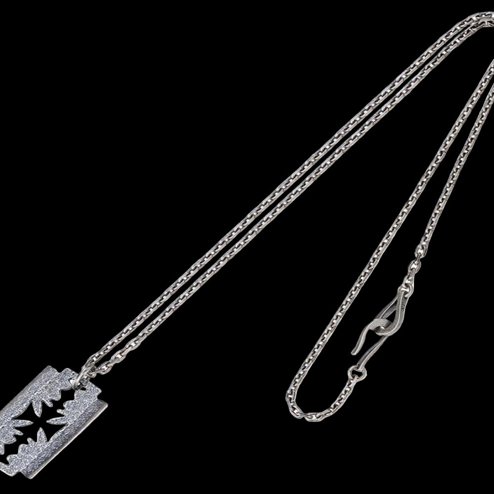 JANENG Chase Shore 925 Silver Knight Cross Blade Pendant Necklace Retro Vintage Old Men s Motorcycle Style image 5