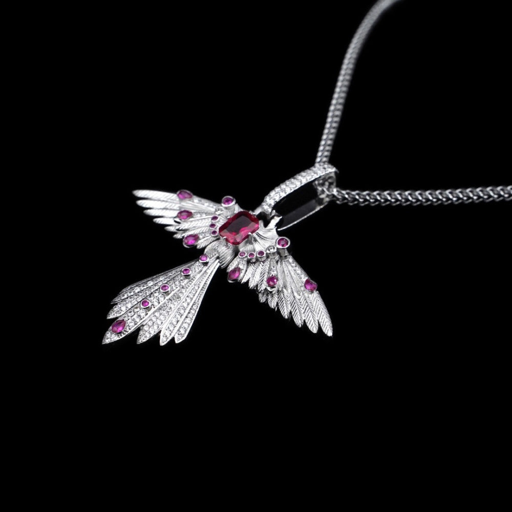WIC Authentic Four Divine Beasts Vermilion Series Deconstruction Mechanical Recombination Foldable Chinese Style Hip Hop Pendant Necklace image 3
