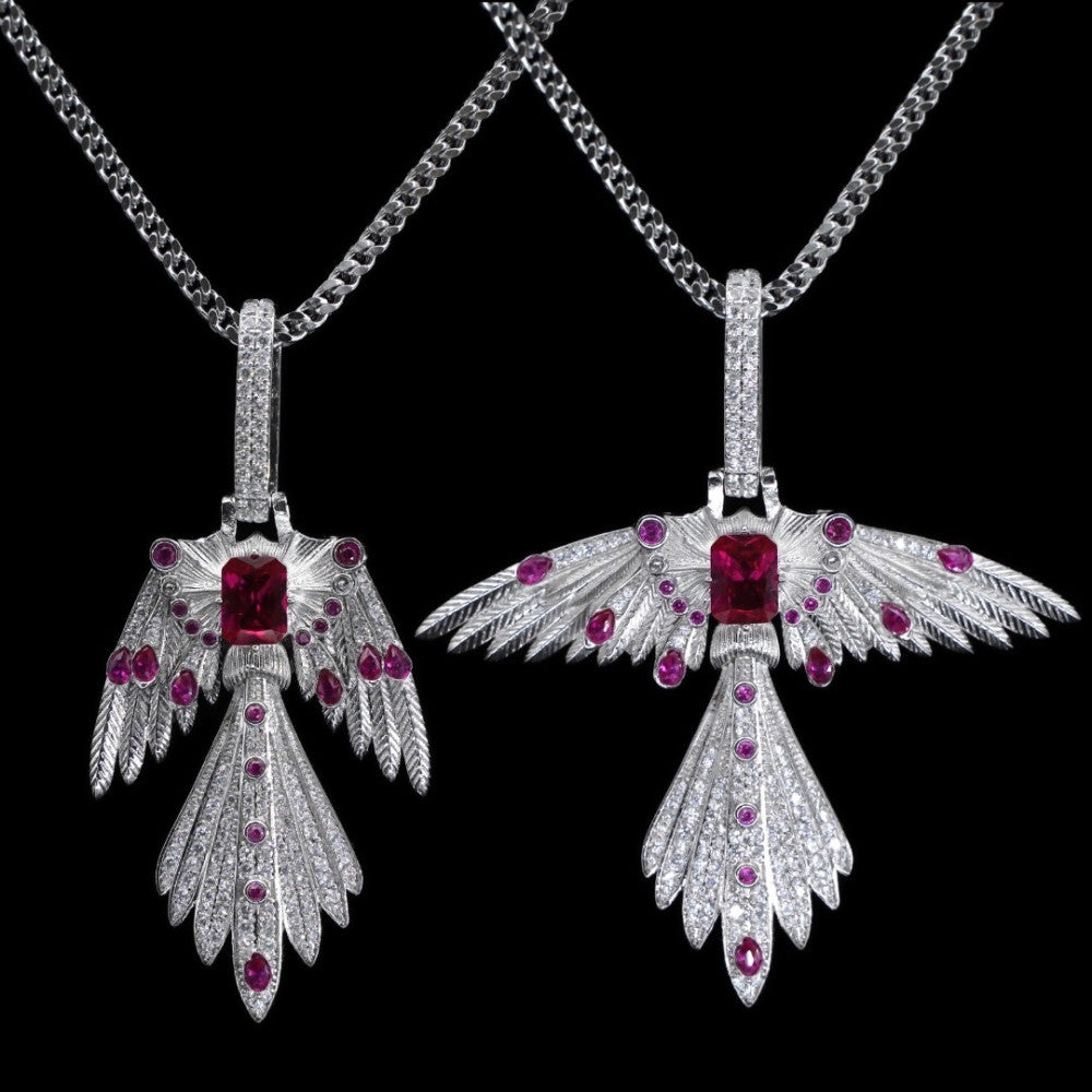 WIC Authentic Four Divine Beasts Vermilion Series Deconstruction Mechanical Recombination Foldable Chinese Style Hip Hop Pendant Necklace image 5