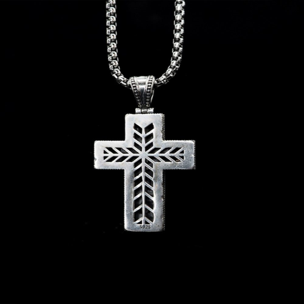 Nocturne Studio S925 pure silver original handmade niche dark gothic skull cross pendant necklace image 2