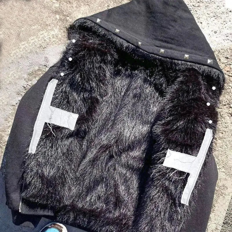 PAIIKI "Cyrus Empire" seal cross anti-mink furJacket
