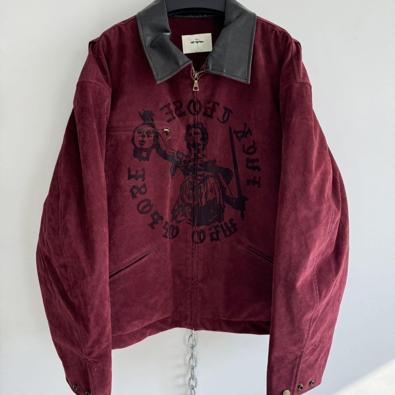 Crimson Justice Moto Jacket β Rebel Authority Edition