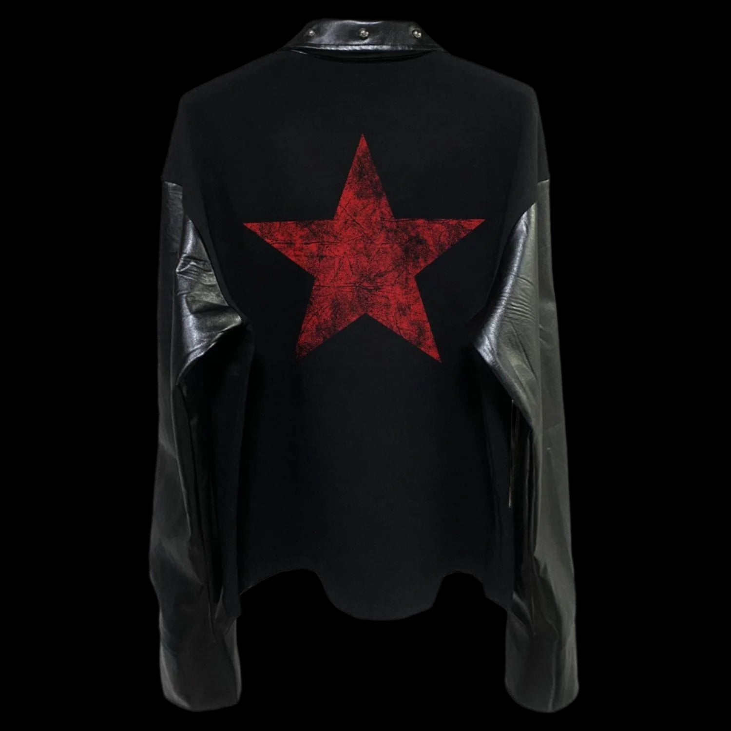 Leather Collar Long Sleeves