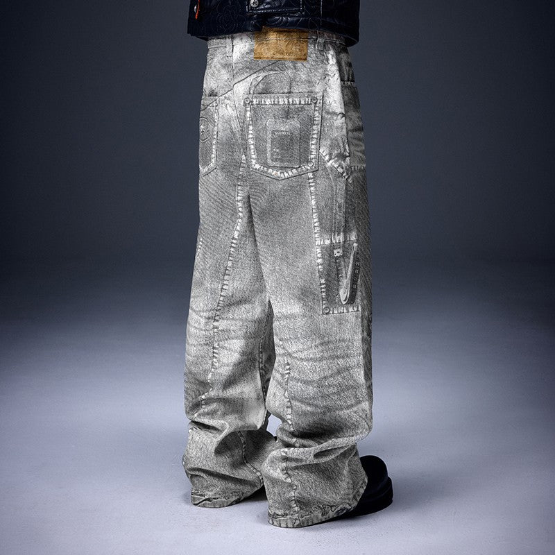 "Vision" X-ray Printed Baggy Jeans