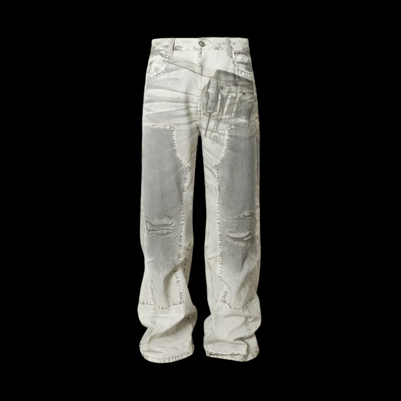 "Vision" X-ray Printed Baggy Jeans