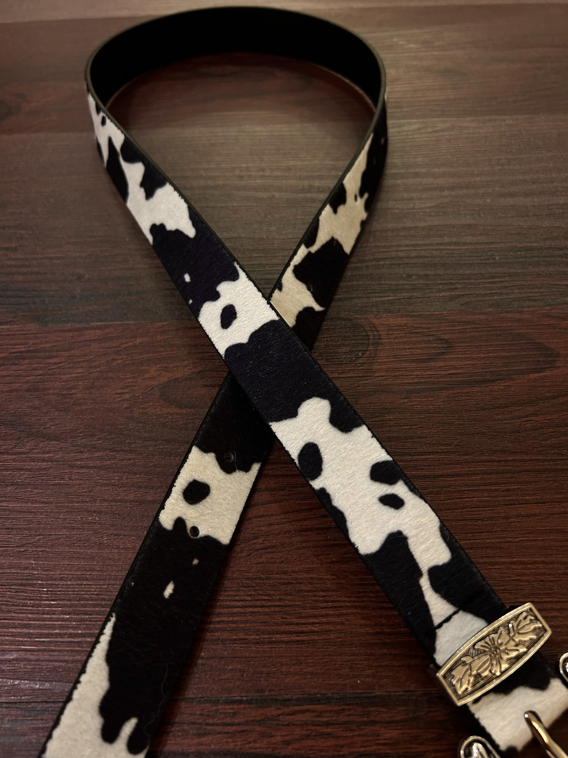 Western Drip Cowprint Classic Belt