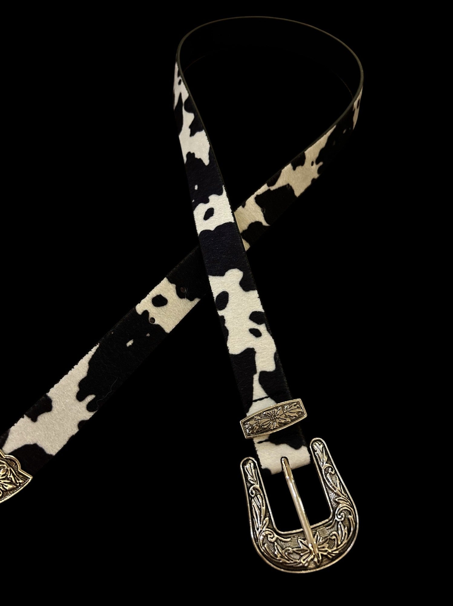 Western Drip Cowprint Classic Belt