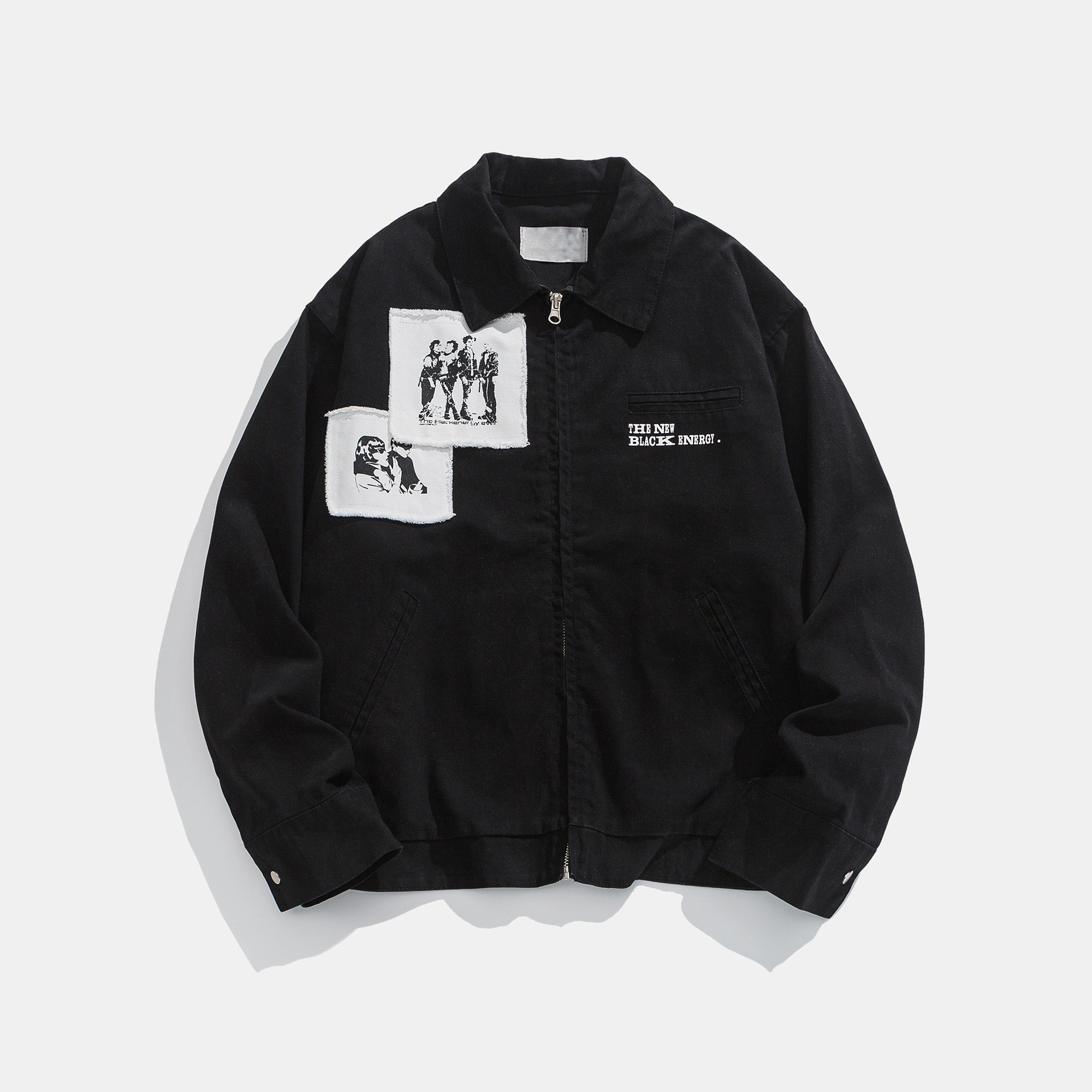 Rebel Stitched Work Jacket β Noir Canvas Edition
