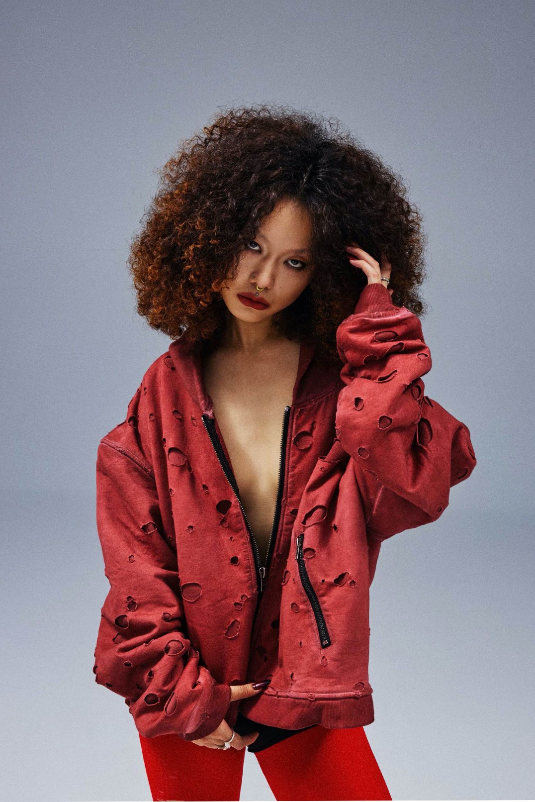 Crimson Burnout Zip