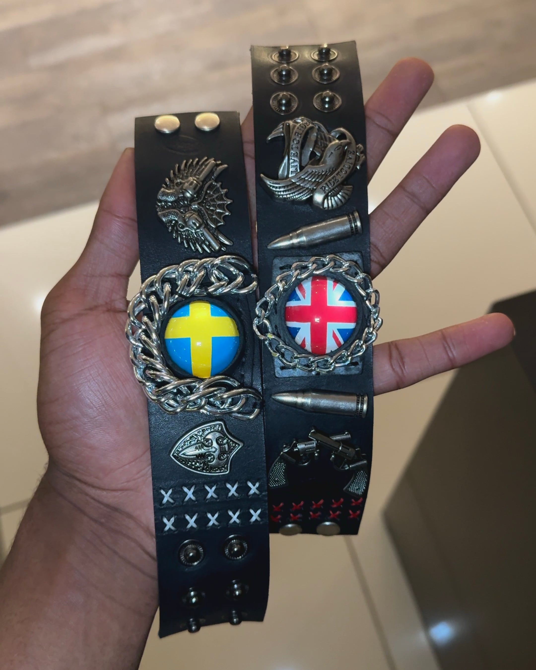 Sweden Flag Illusion Bracelet