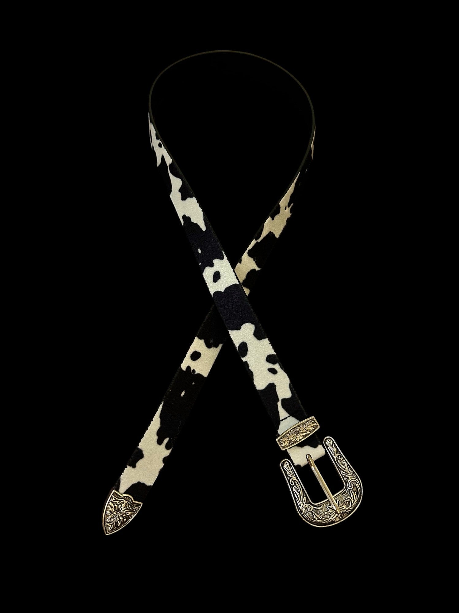 Western Drip Cowprint Classic Belt