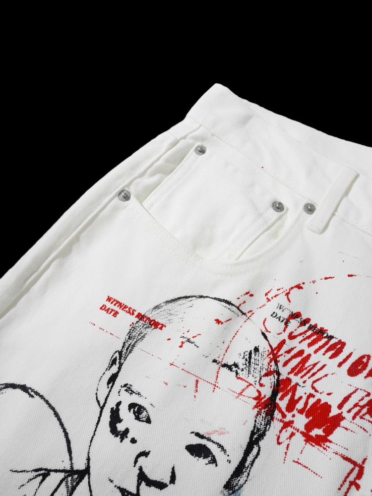 SMILEANDSAD GhostSketch Denim