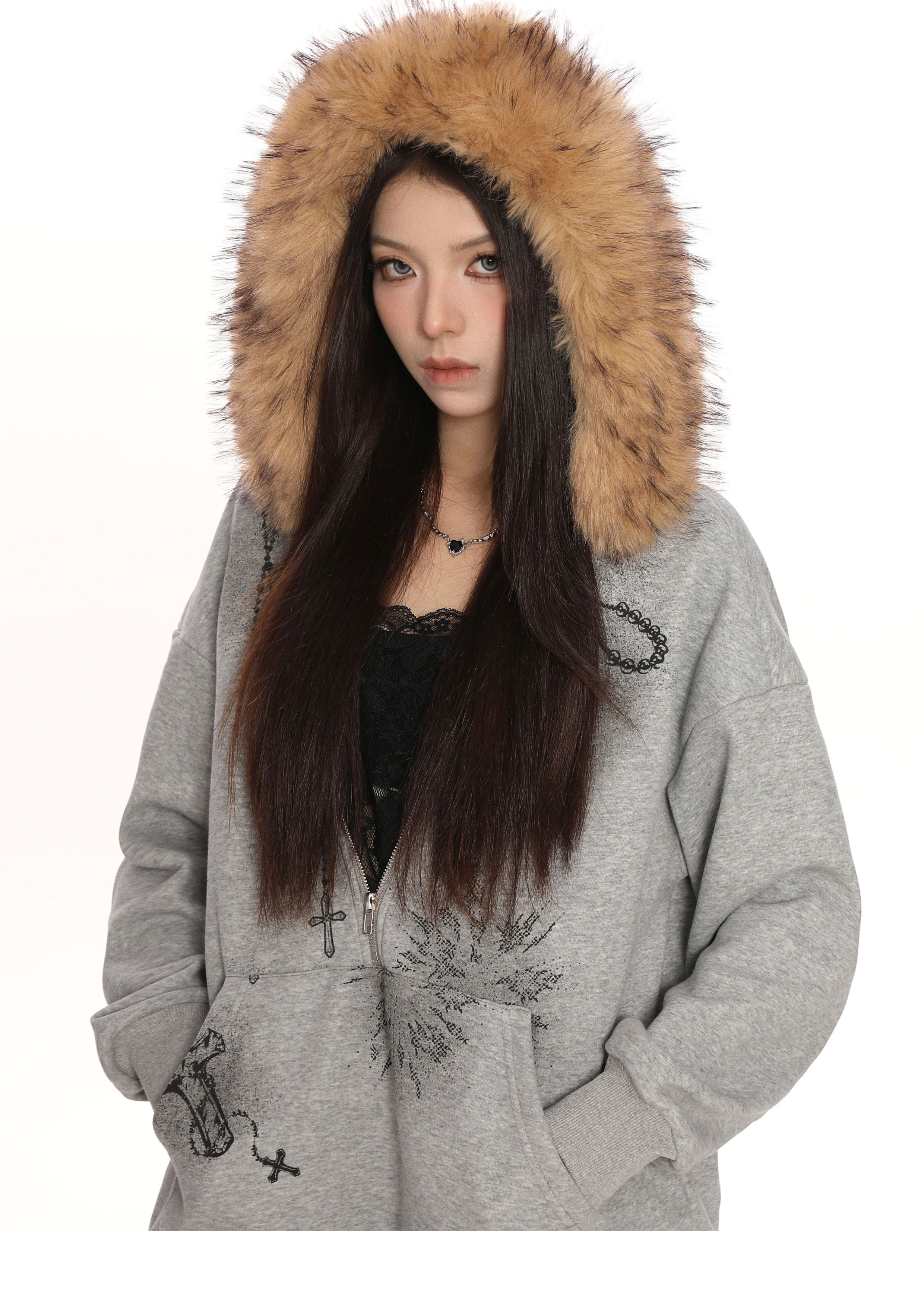 SaintRebel Fur Hoodie