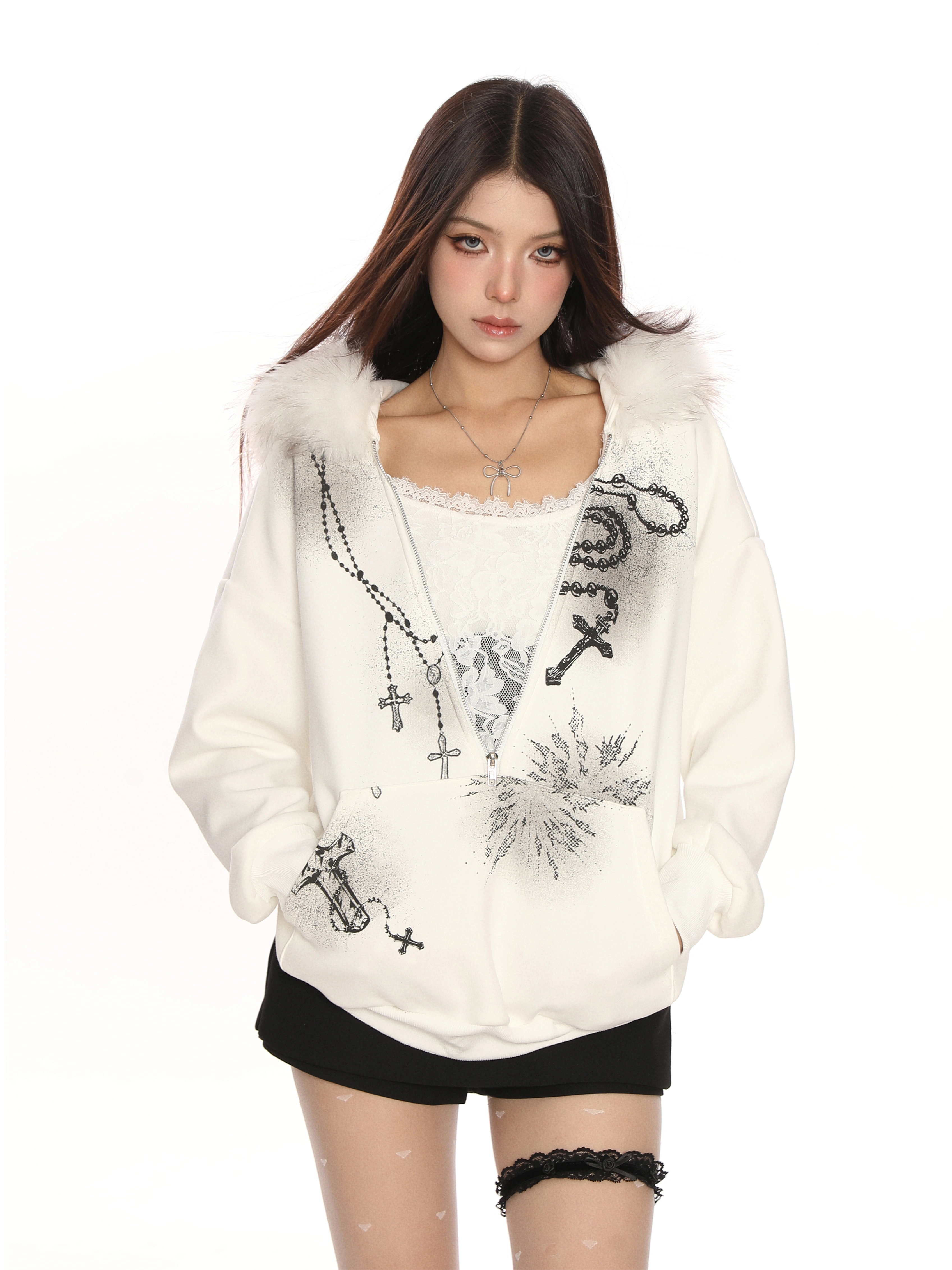 SaintRebel Fur Hoodie