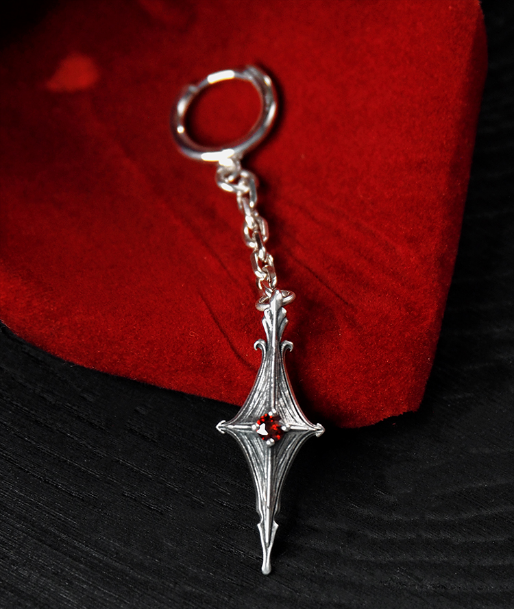 NightMelody Crimson Dagger Earrings