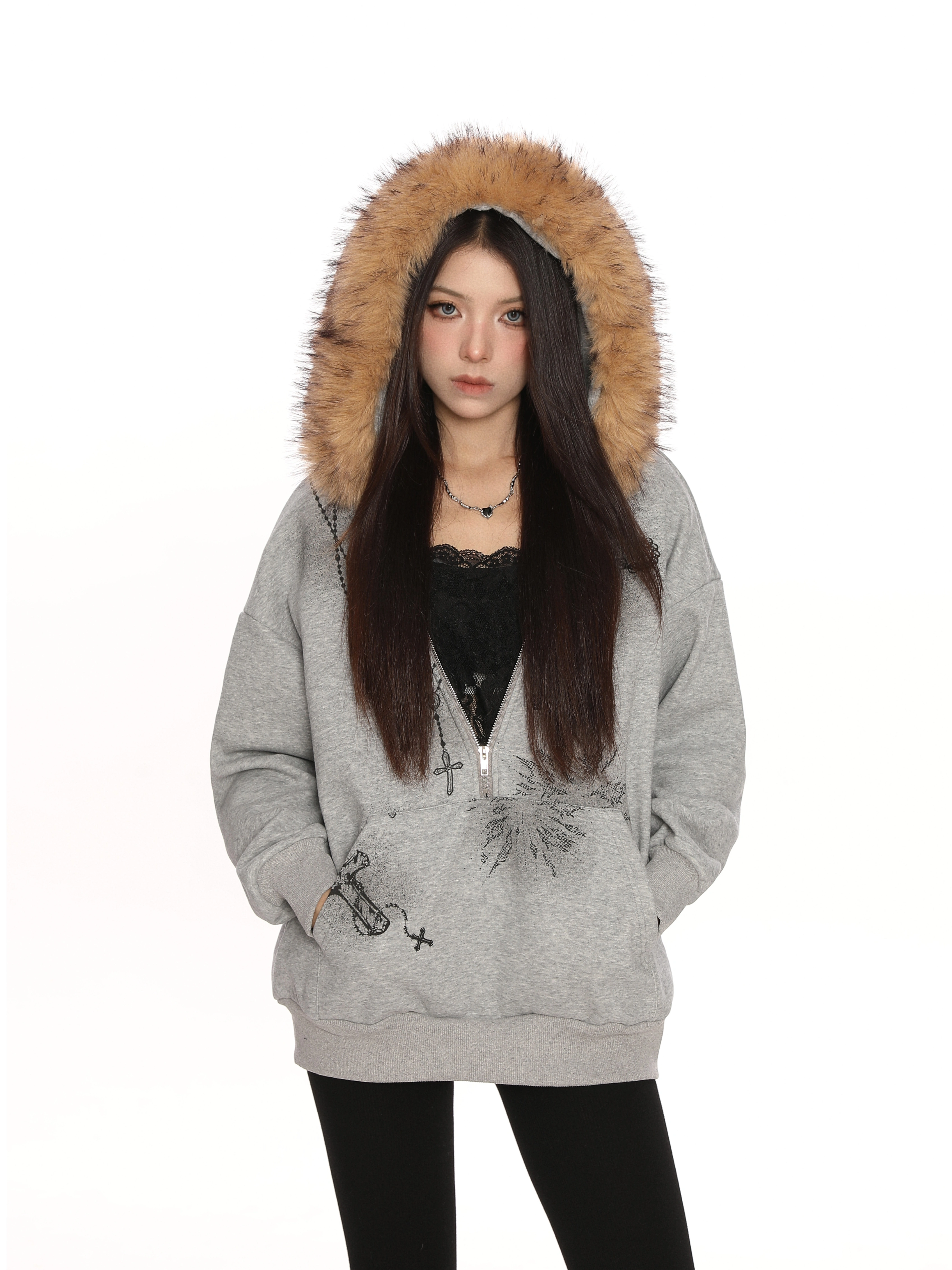 SaintRebel Fur Hoodie