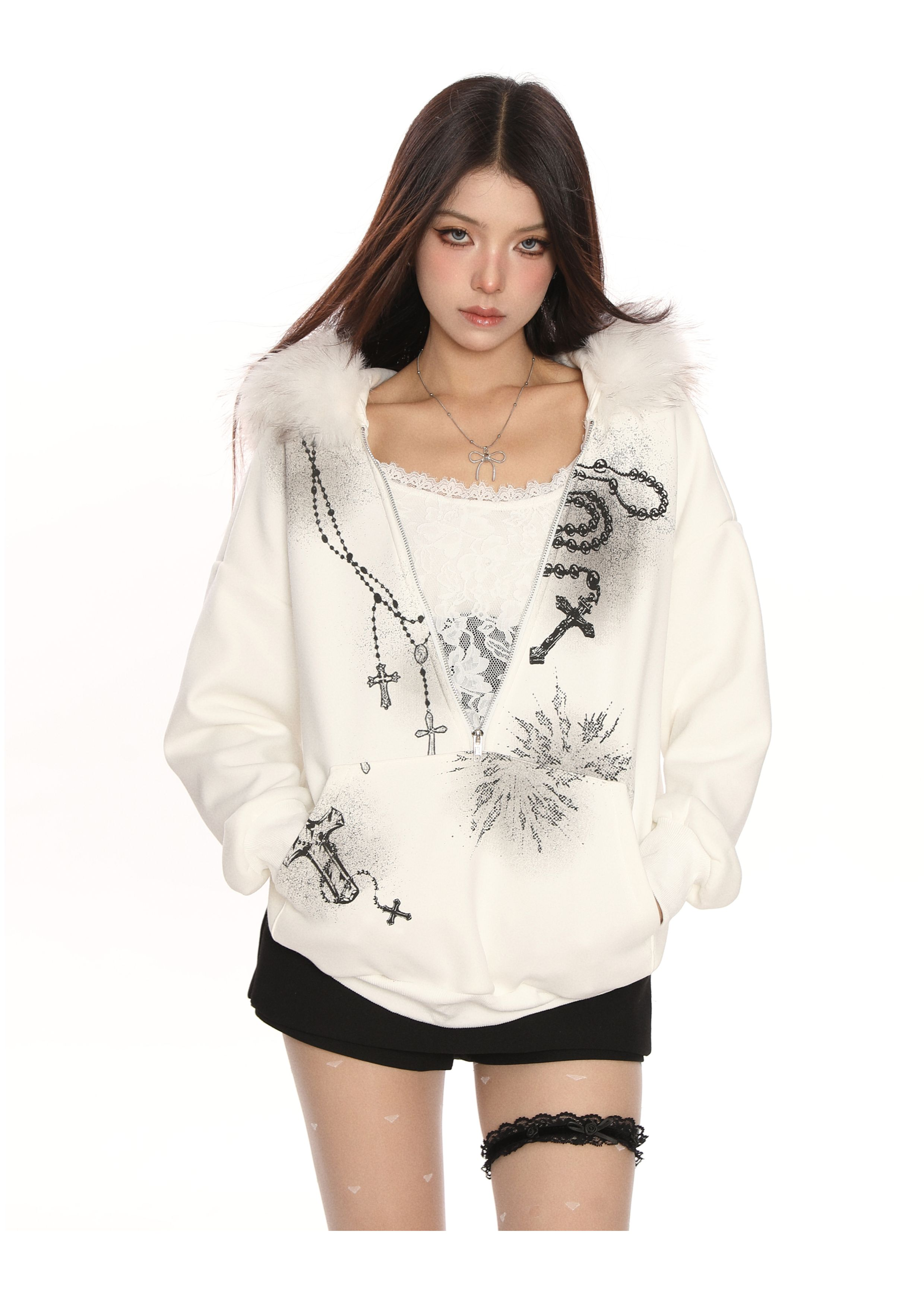 SaintRebel Fur Hoodie