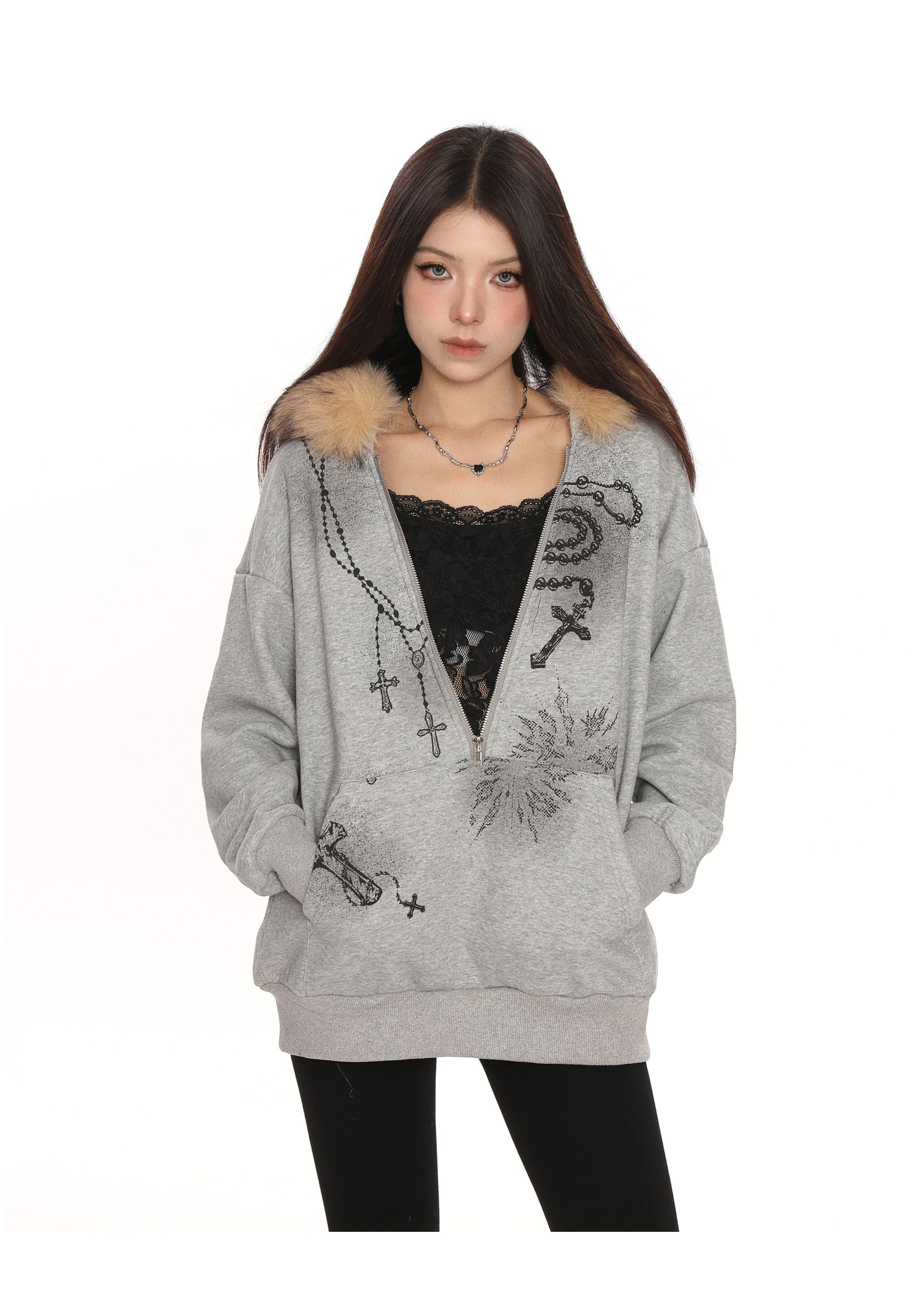 SaintRebel Fur Hoodie