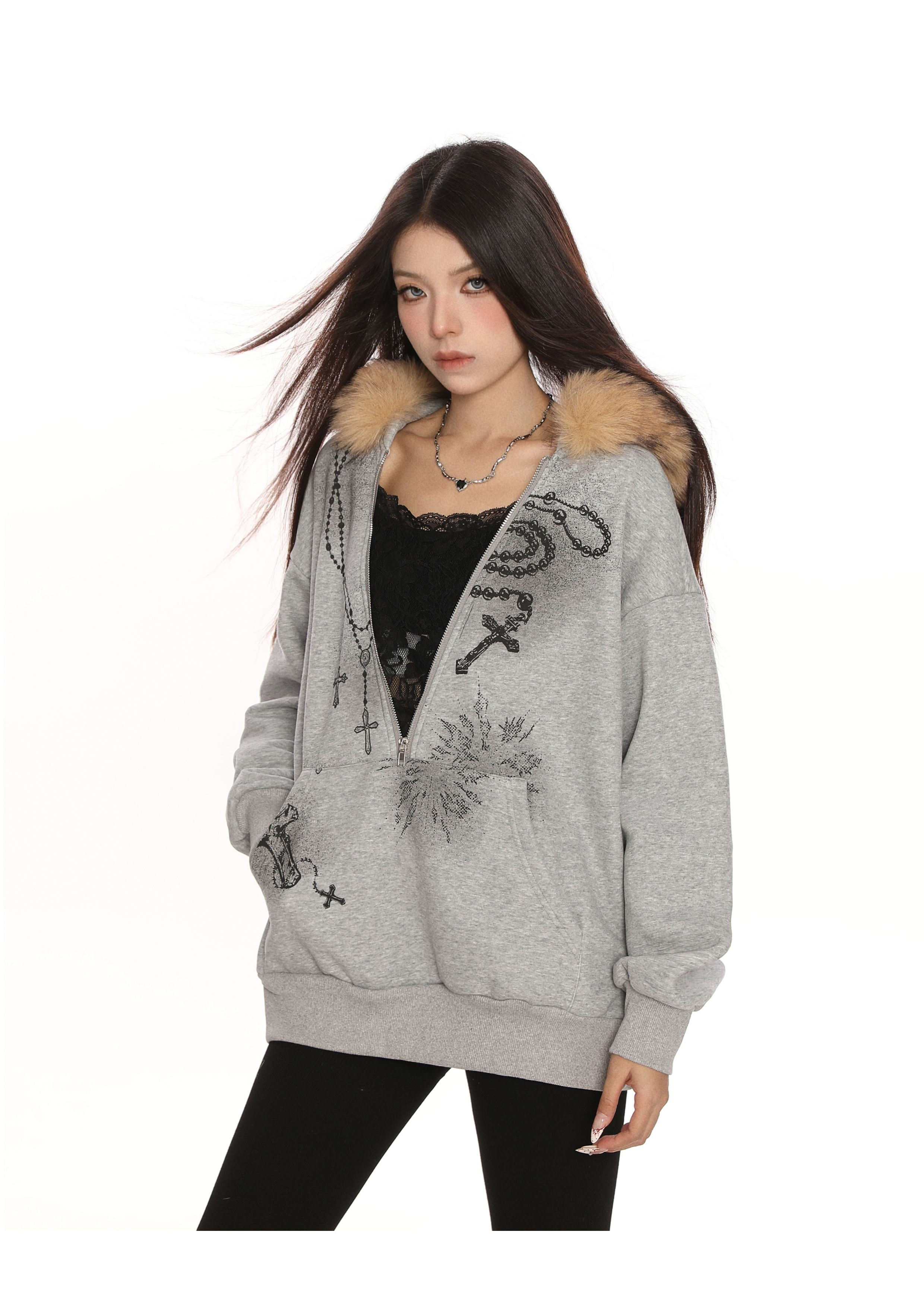 SaintRebel Fur Hoodie