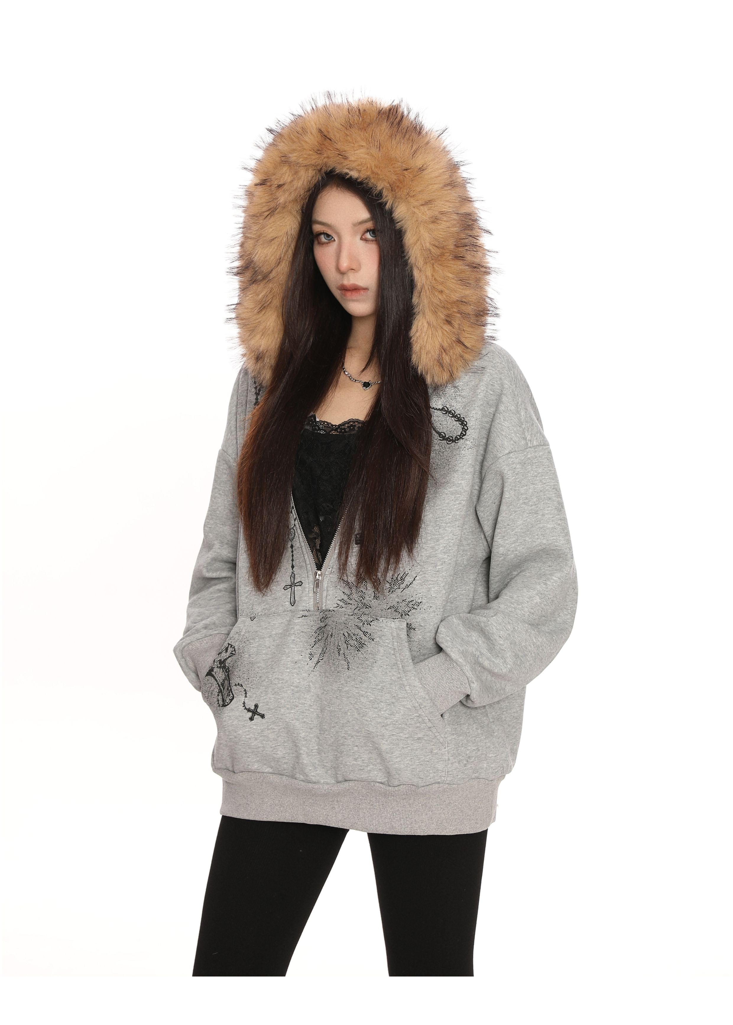 SaintRebel Fur Hoodie