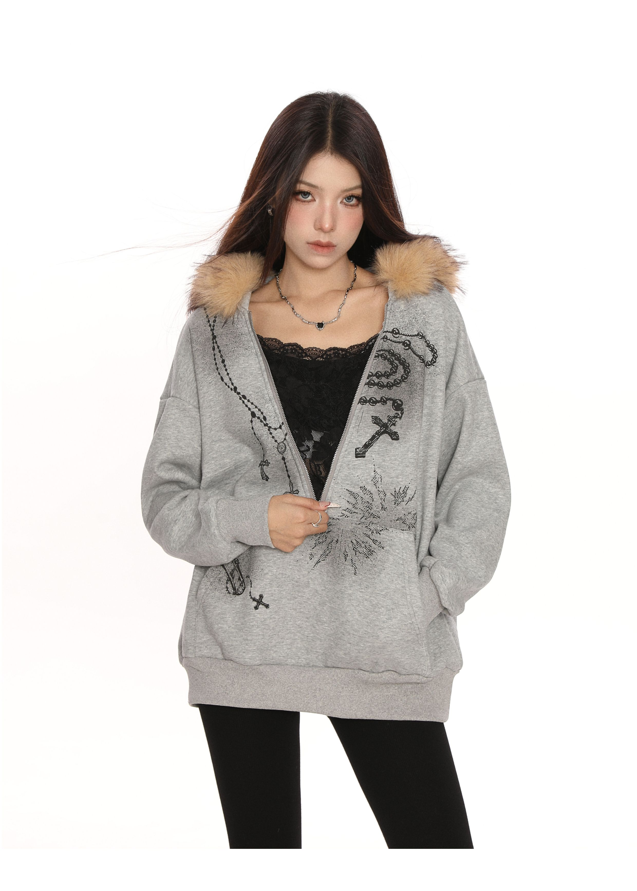 SaintRebel Fur Hoodie