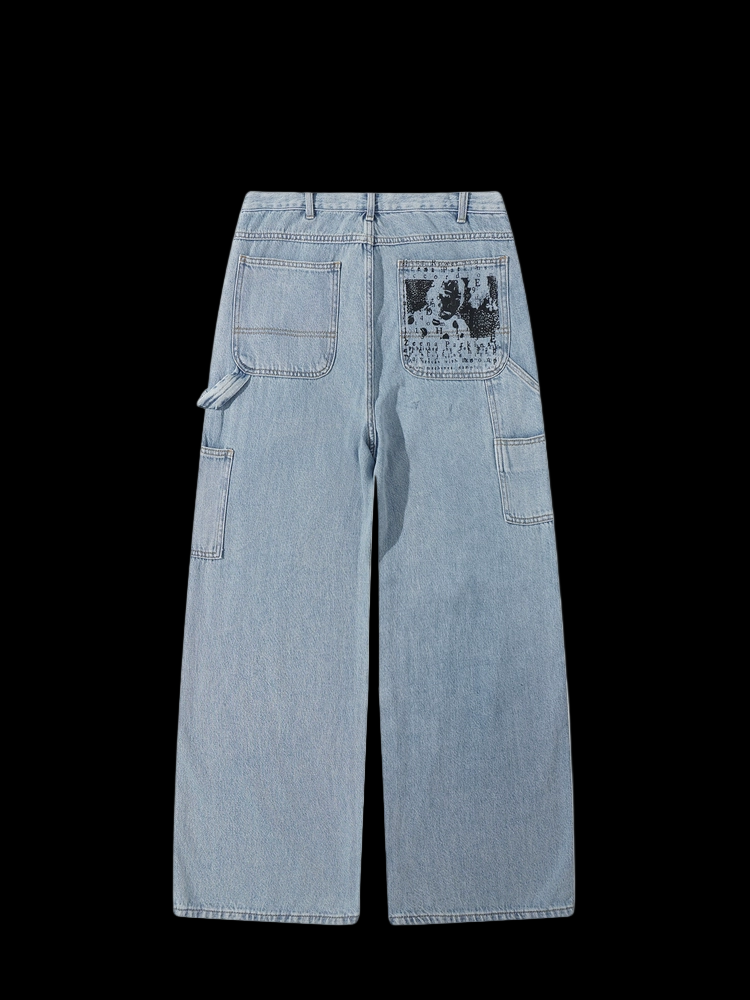 SMILEANDSAD Patchwork Denim