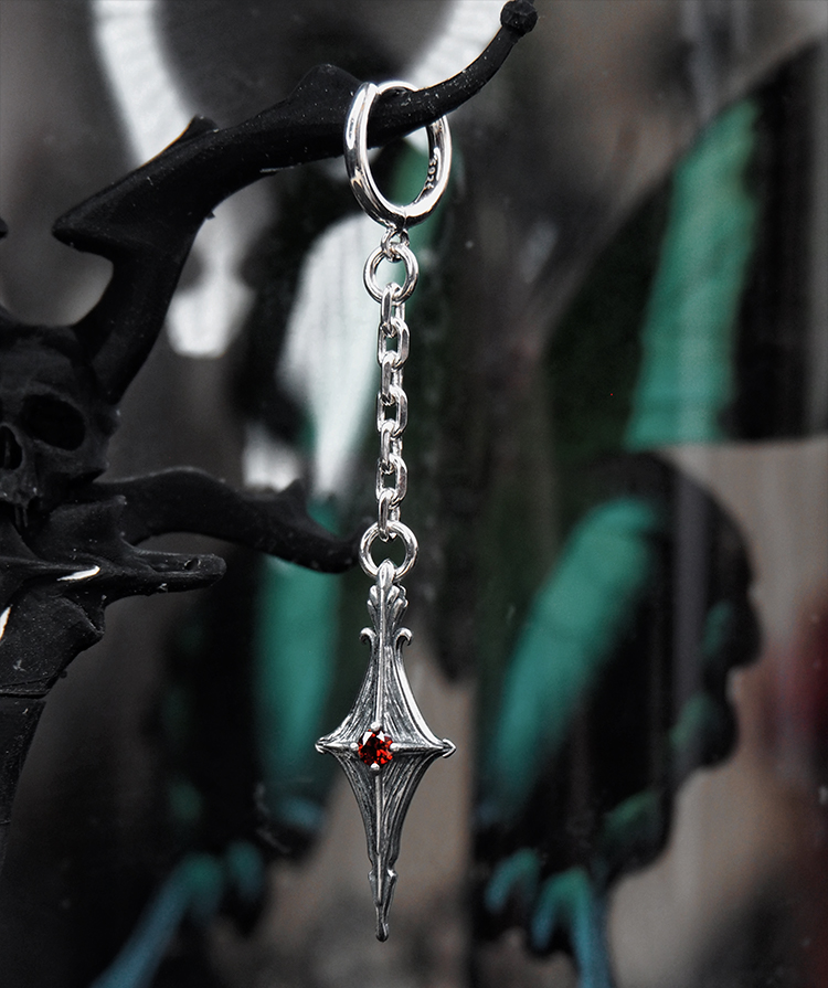 NightMelody Crimson Dagger Earrings