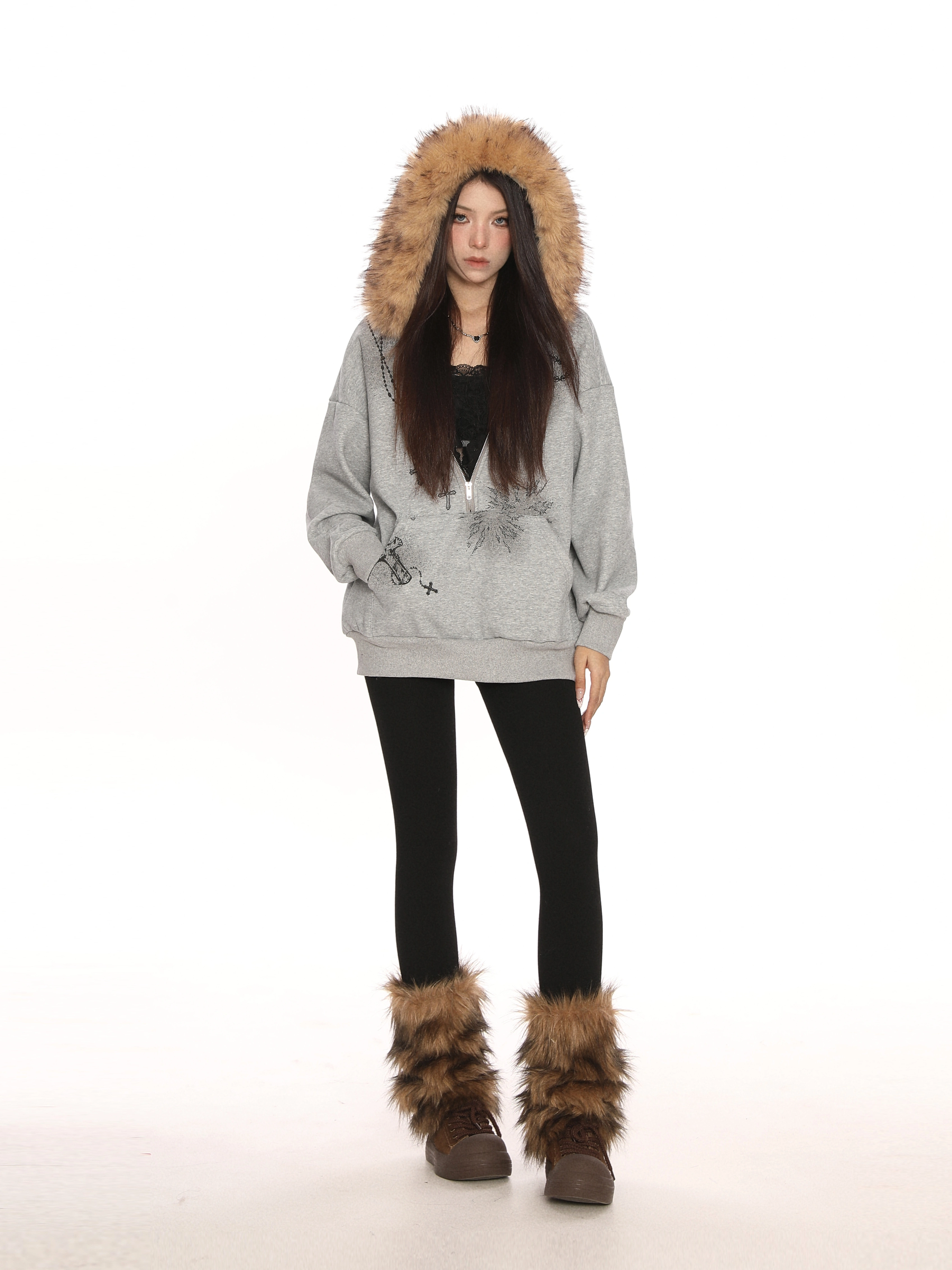 SaintRebel Fur Hoodie