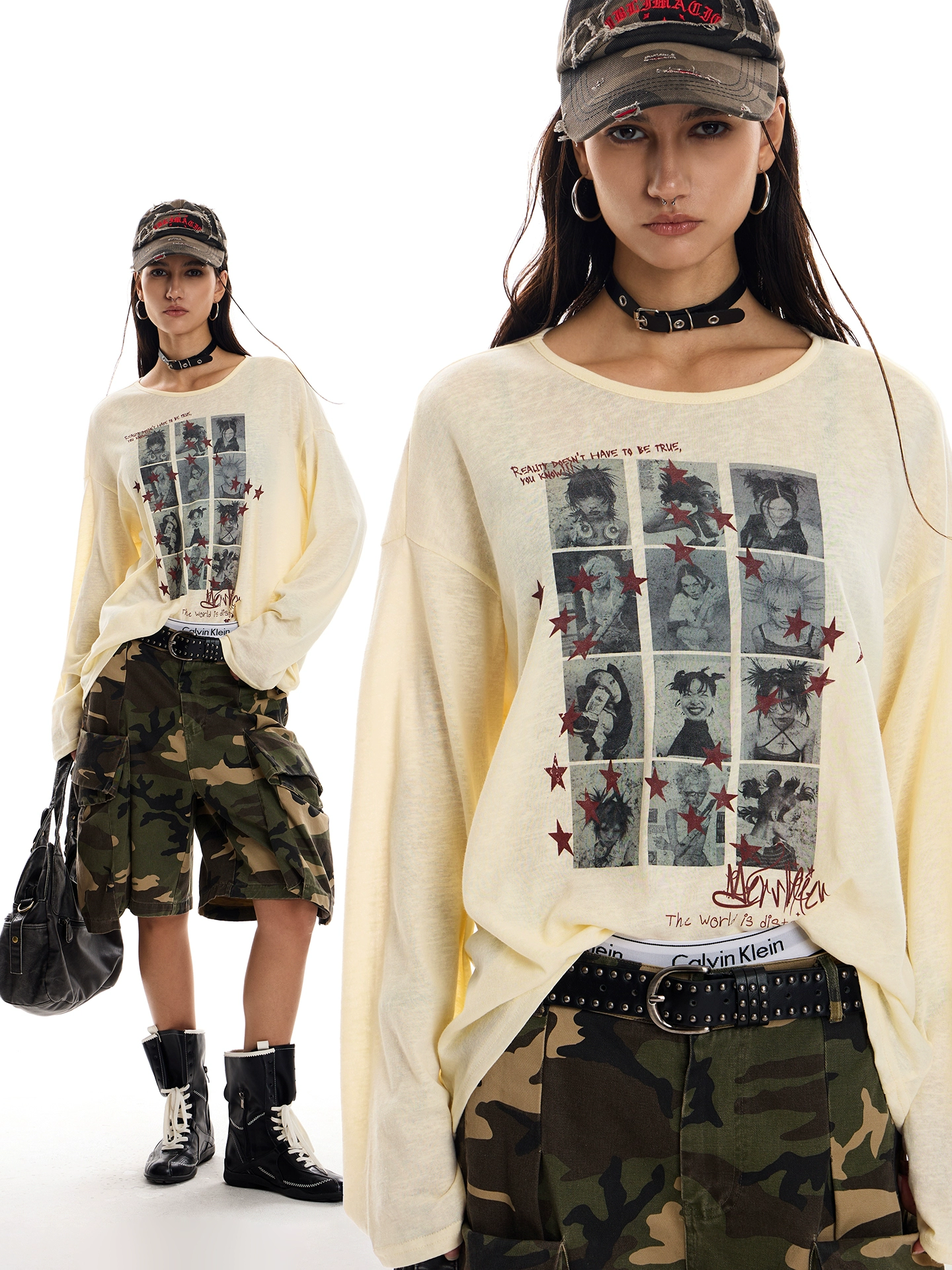 Vintage Grid Graffiti Tee