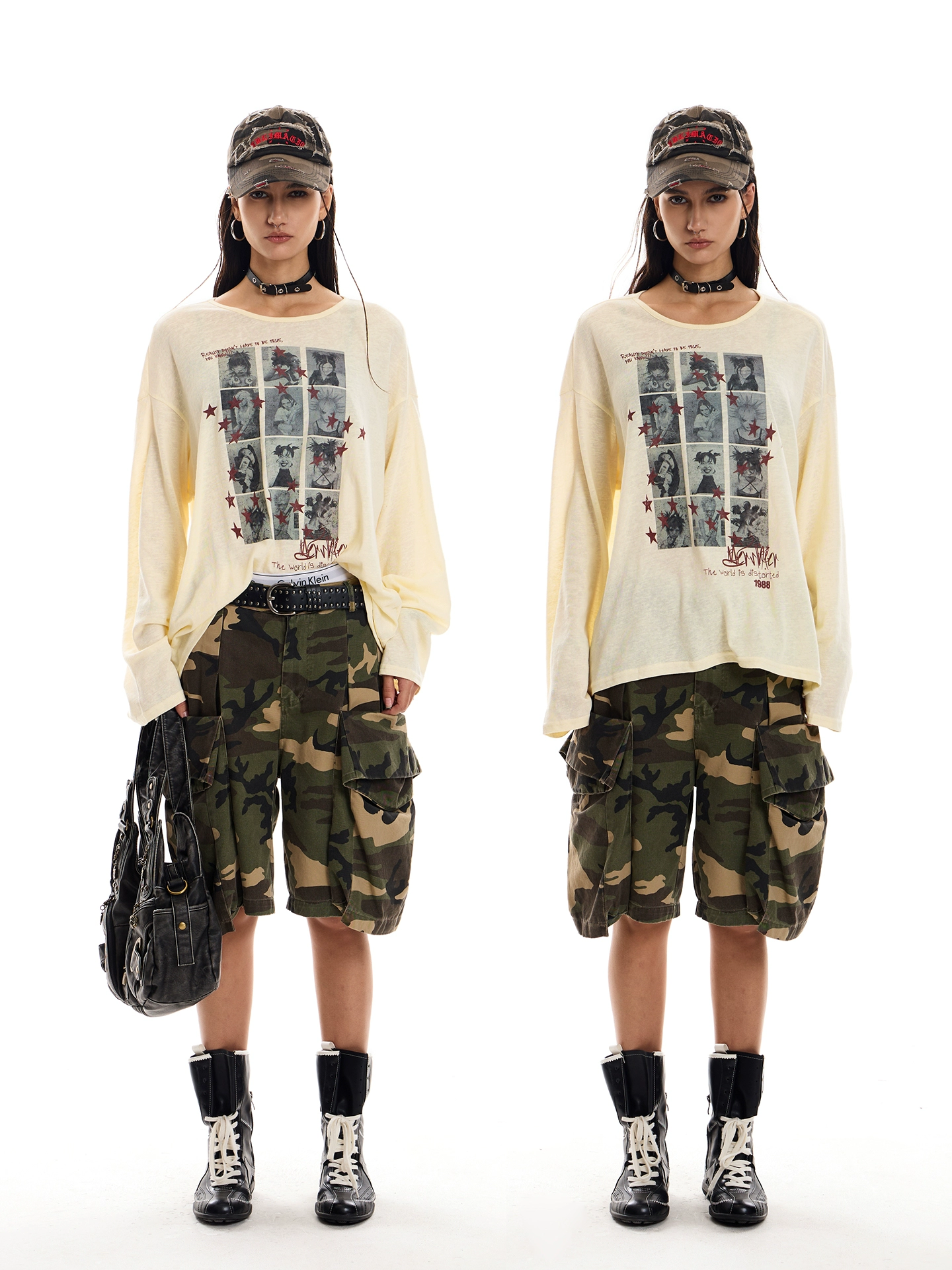 Vintage Grid Graffiti Tee