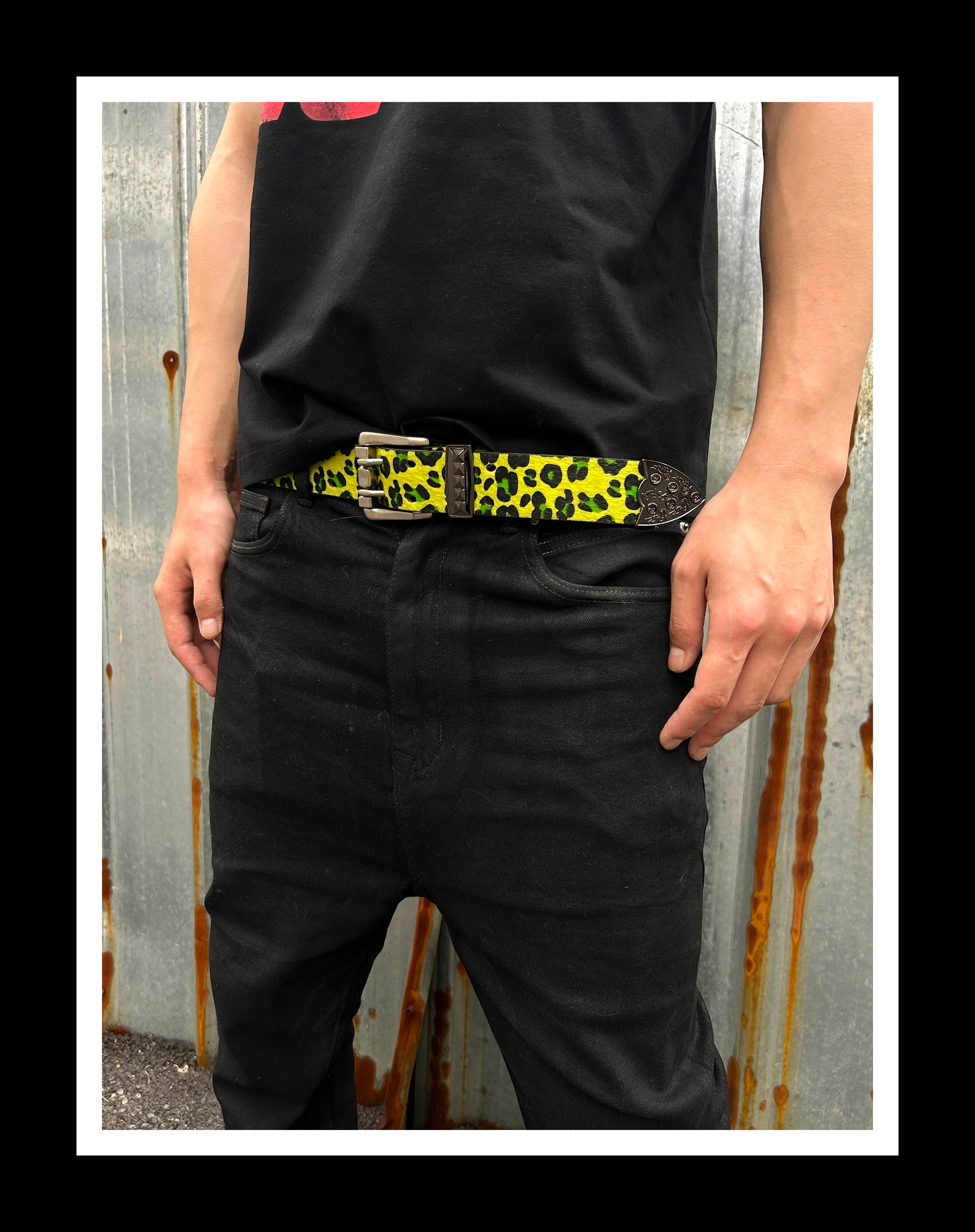 PunkFK Camouflage Hair Punk Belt