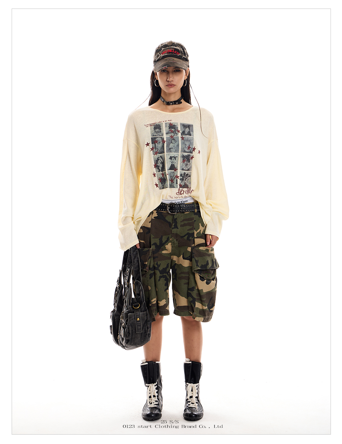 Vintage Grid Graffiti Tee