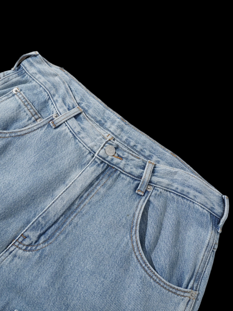 SMILEANDSAD Patchwork Denim