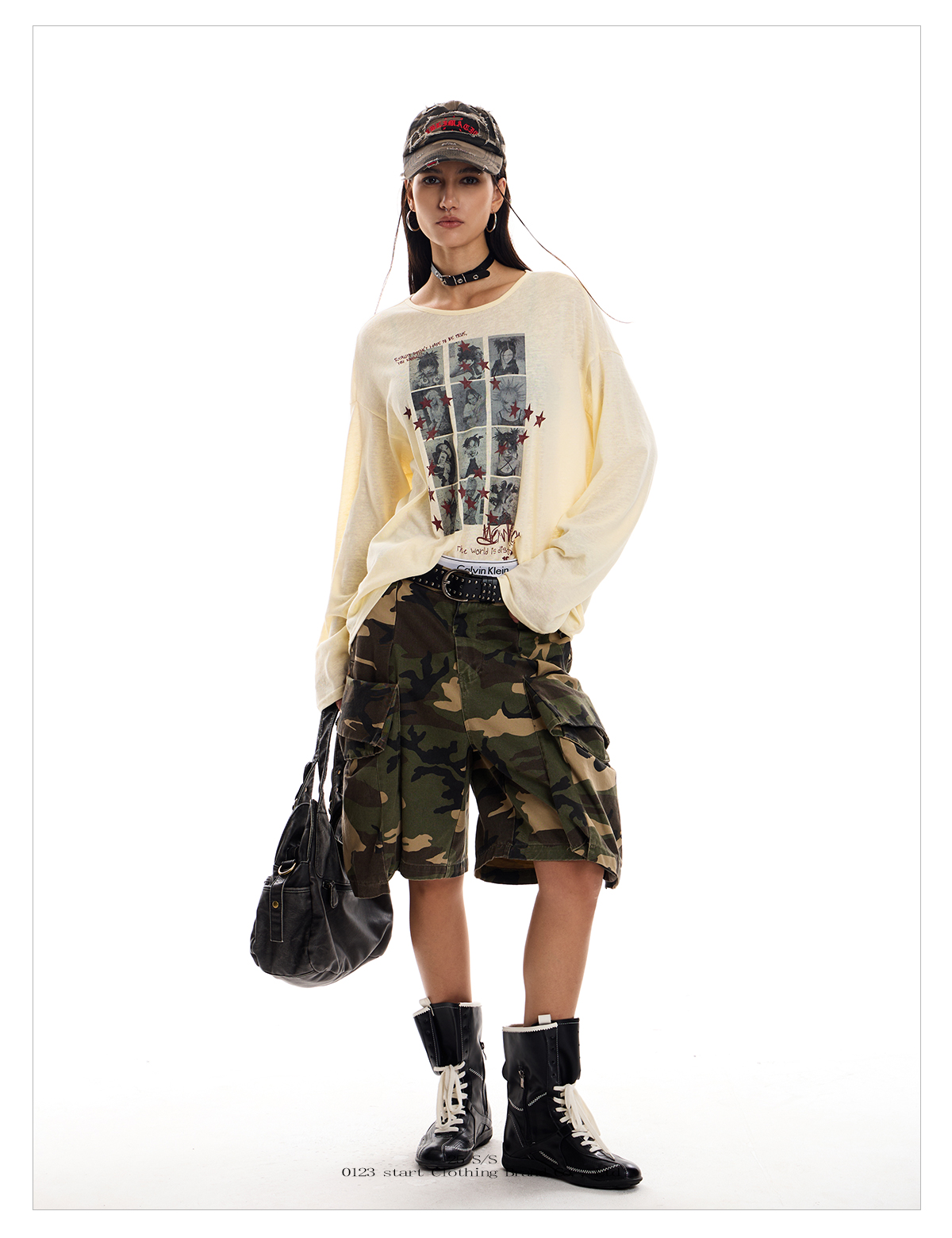 Vintage Grid Graffiti Tee