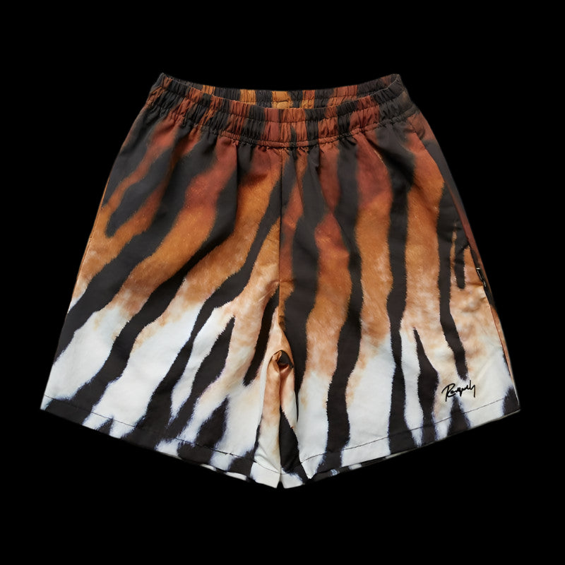 Remedy summer shorts with tiger stripe for this summer from dekayed clothing.