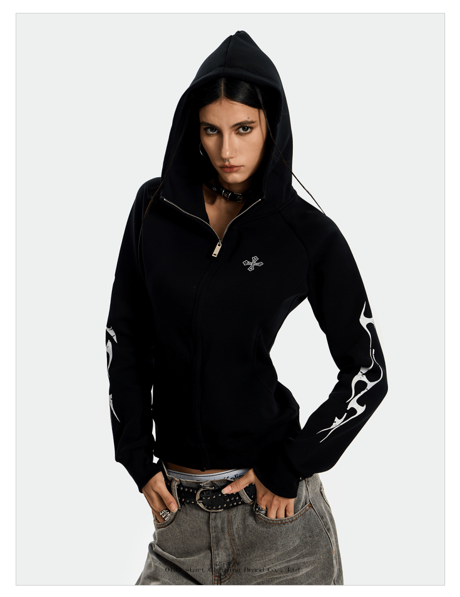 Black Flame Hoodie - Dekayed