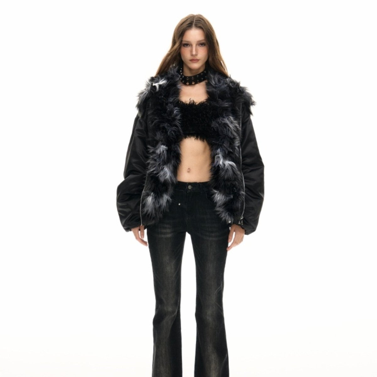 Black Fur Tube Top - Dekayed