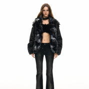 Black Fur Tube Top - Dekayed