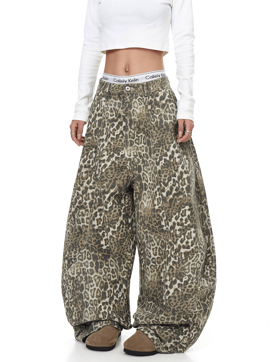 BLACKLISTS LeopardRogue Baggy Jeans - Dekayed