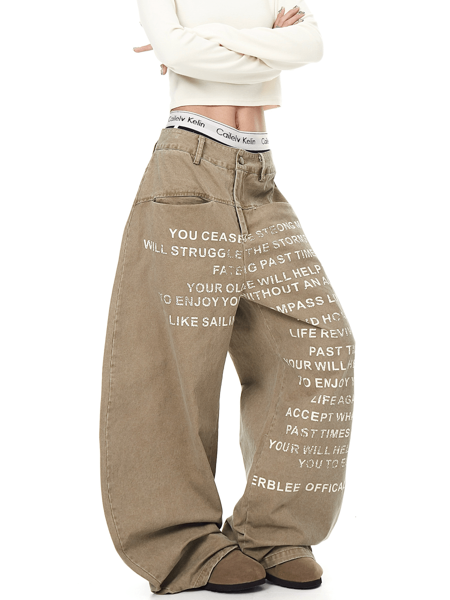 BLACKLISTS UrbanScript Baggy Jeans - Dekayed