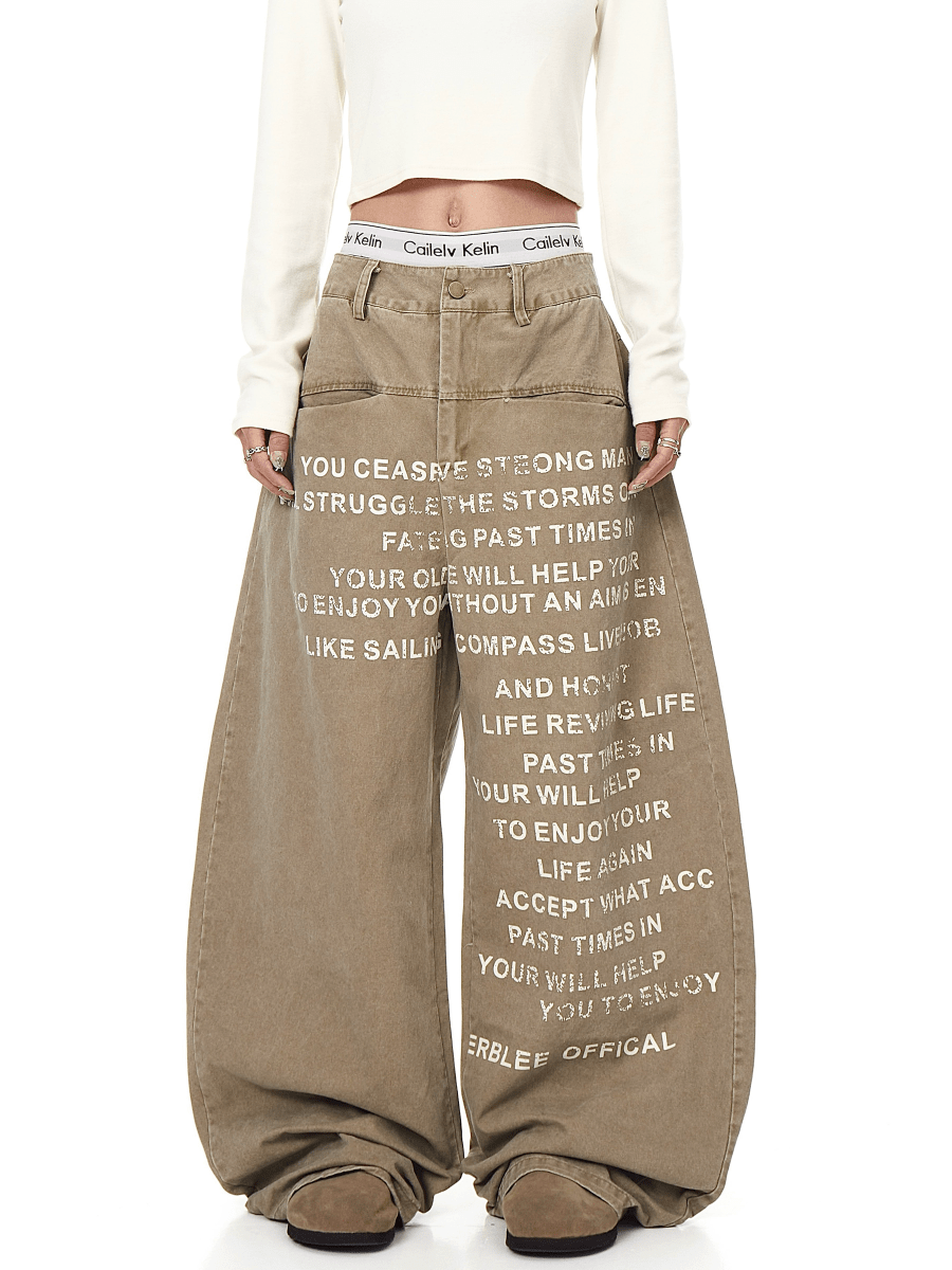 BLACKLISTS UrbanScript Baggy Jeans - Dekayed