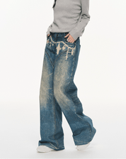 Chain Print Jeans - Dekayed